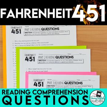 Preview of Fahrenheit 451 Study Guide Questions and Comprehension Crossword Puzzles