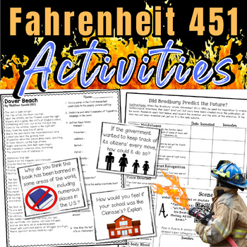 Preview of Fahrenheit 451 Activities: Analyze, Create, Research, Close Read, Write & More!