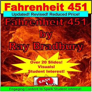 Preview of Fahrenheit 451, Teacher Lessons PowerPoint, Google Slides