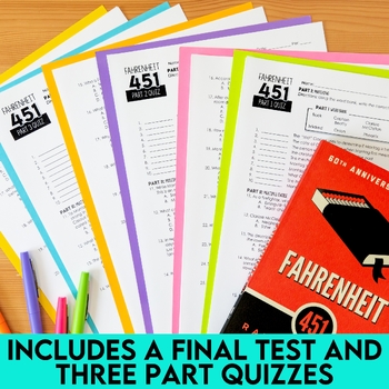 Fahrenheit 451 Test and Quiz Value Pack Bundle by The Daring English Sns-Brigh10