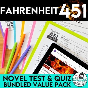 Preview of Fahrenheit 451 Test and Quiz Value Pack Bundle - PRINT & DIGITAL