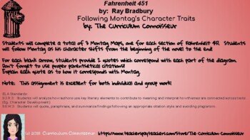 Fahrenheit 451: Tracking Montag Character Map by The Curriculum Connoisseur