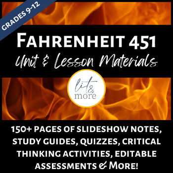 Preview of Fahrenheit 451 Unit Bundle | Customizable lessons with real world applications