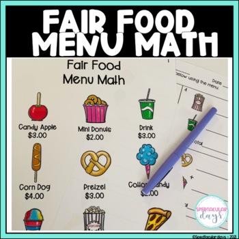 Preview of Menu Math - Fair Foods