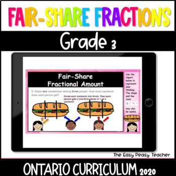 Preview of Fair-Share Fraction Problems Grade 3 
