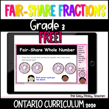 Preview of Fair-Share Fraction Problems Grade 3 FREE