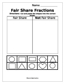 Preview of Fair Share Fractions