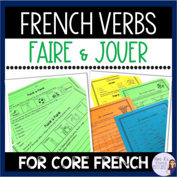 Preview of Faire &  jouer conjugations & expressions NO PREP exercises for French beginners