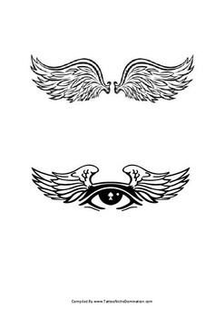 angel tattoo outline