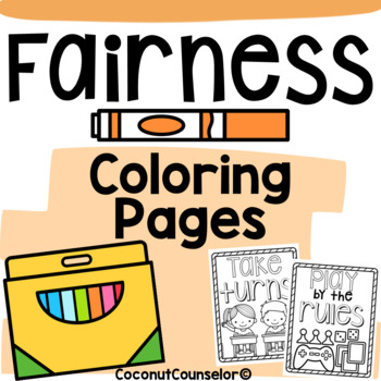 Fairness Coloring Pages Character Counts Sel School Counseling