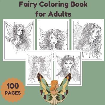 Preview of Fairy Coloring Book for Adults