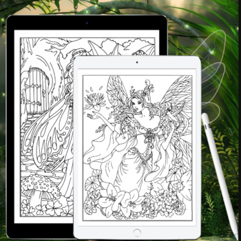 coloring for adults  Adult coloring pages, Fairy coloring pages