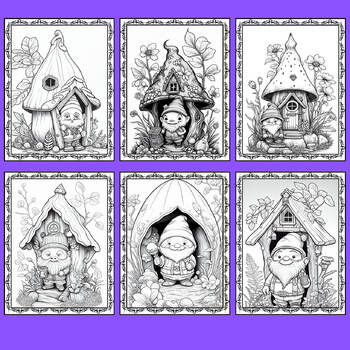 Gnome Coloring Book For Adults: 20 Gnome Stress Relief Coloring