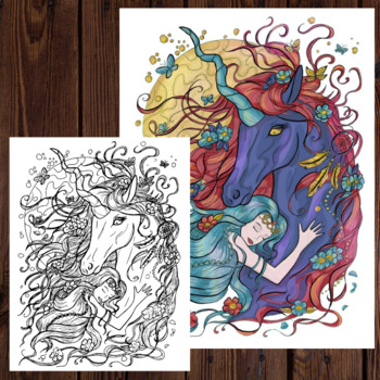 fairies and unicorns coloring pages