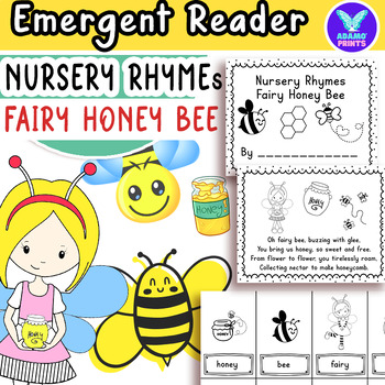 Preview of Fairy Honey Bee Nursery Rhymes - Emergent Reader Kindergarten Mini Books
