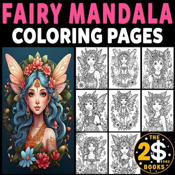 Preview of Fairy Mandala Coloring Book – 10 Pages