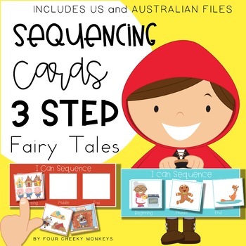 Preview of Fairy Tale 3 step sequencing picture cards / stories
