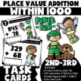 Fairy Tale Adventure Addition Task Cards: 3-Digit by 2-Dig