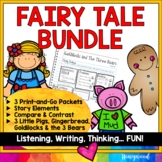 Fairy Tale BUNDLE Gingerbread Man , Goldilocks , 3 Little 
