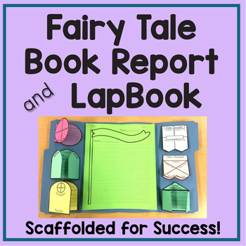 Preview of Fairy Tale Book Report Template, Organizer, & File Folder Lapbook- EASY