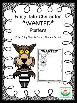 Preview of Fairy Tale Character WANTED Posters