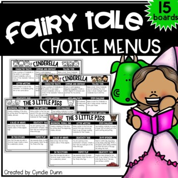 Preview of Fairy Tale Choice Boards Choice Menus Fast Finishers Early Finishers Activities