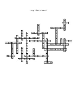 Fairy Tale Crossword Puzzle by Lesson Library Teachers Pay Teachers