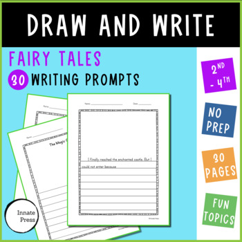 Preview of Fairy Tale Draw and Write Worksheets with Prompts for 2nd 3rd and 4th Grades