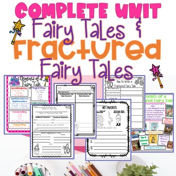 Preview of Fractured Fairy Tale Unit with Activities, Lessons, and Graphic Organizers