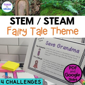 Preview of Fairy Tale Fun STEM Challenges | 4 STEAM Activities | NO PREP