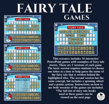 Fairy Tale Games - 16 Interactive Powerpoint Games with examples of Fairy  Tales