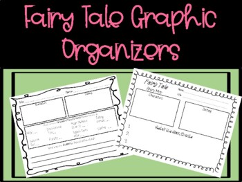 Preview of Fairy Tale Graphic Organizers: Story Elements, Main Events, Theme