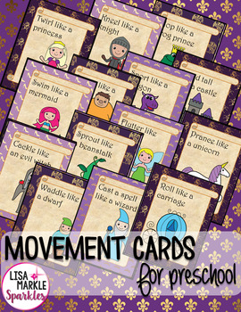 Preview of Fairy Tale Movement Cards for Preschool and Brain Break Transition Activity