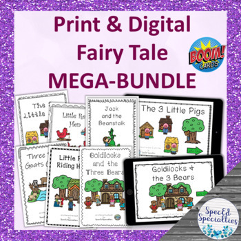 Preview of Fairy Tale Print and Digital BOOM Cards™ MEGA-BUNDLE