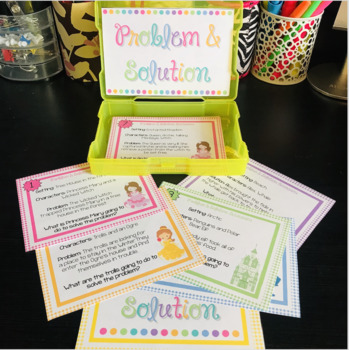 Preview of Fairy Tale Problem and Solution Scenarios Task Cards Activity
