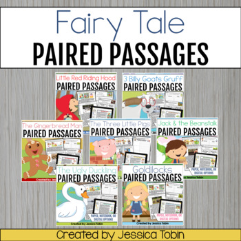 Preview of Fairy Tales Reading Paired Passages Bundle - Activities, Graphic Organizers