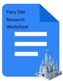 Fairy Tale Research Mini-Worksheet Template