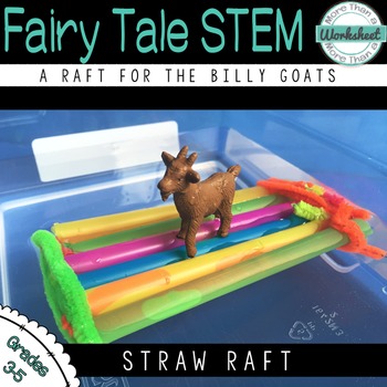 Preview of Fairy Tale STEM (Billy Goats Gruff) Build a Raft