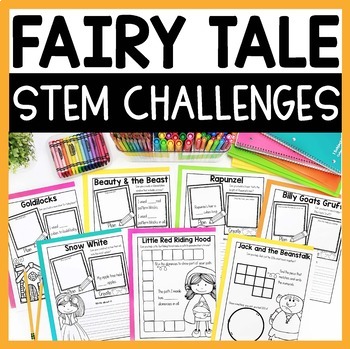 Preview of Fairy Tale Stem Activities & Math Challenges for Kindergarten through 2nd Grade