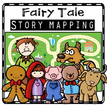 Preview of Fairy Tale Story Maps, Retelling Activities, Fairy Tale Sequencing, Map Skills