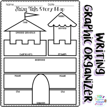 Preview of Fairy Tale Story Map Graphic Organizer l Brainstorming l Plot Diagram