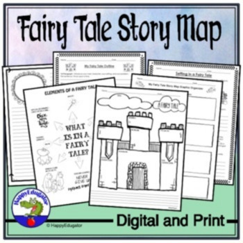 Preview of Fairy Tale Story Maps with SWBST Graphic Organizer - Somebody Wanted But So Then