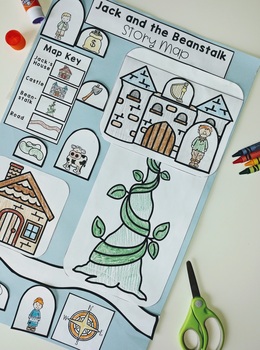 Fairy Tale Story Maps: Jack and the Beanstalk (story elements & map skills)