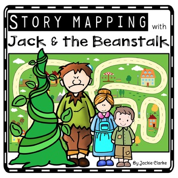 Preview of Jack & the Beanstalk Retelling Activity, Story Retell Map, Fairy Tale Sequencing