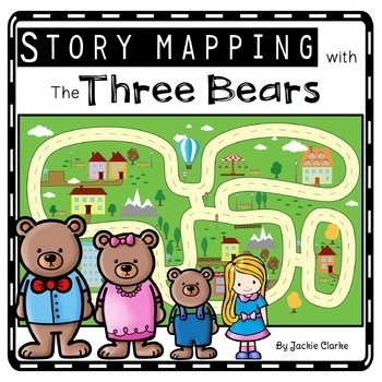 Preview of The Three Bears Retelling Activities, Story Retell Maps, Fairy Tale Sequencing