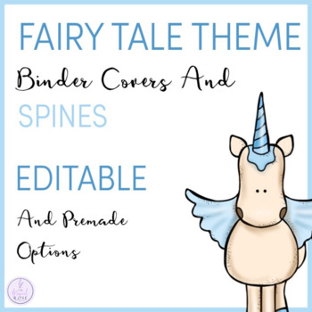 Preview of Fairy Tale Themed Music Teacher Binder Covers and Spines