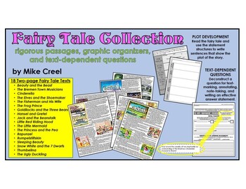 Preview of Fairy-Tale Unit (18 rigorous passages, questions, and graphic organizers)