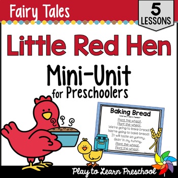 Preview of Fairy Tale Unit - Little Red Hen | Lesson Plans - Activities for Preschool Pre-K