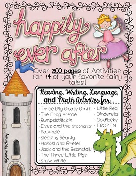 Preview of Fairy Tale Unit MEGA Pack: 373 Pages of RLA, Writing, & Math Practice!