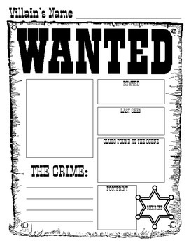 Preview of Fairy Tale Wanted Poster & Big Bad Wolf Compare / Contrast
